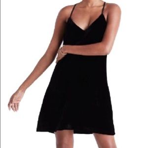 Velvet spaghetti strap Madewell slip dress